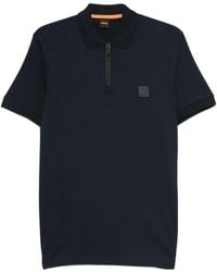 BOSS - Stretch-Cotton Slim-Fit Polo Shirt With Logo Patch - Lyst
