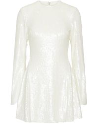 ROTATE BIRGER CHRISTENSEN - Sequin-Embellished Flared Mini Dress - Lyst