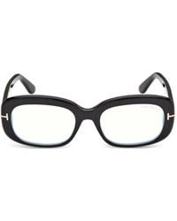 Tom Ford - T-Logo Rectangle-Frame Glasses - Lyst