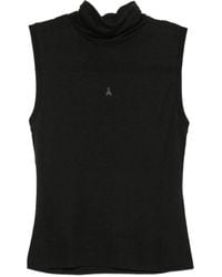 Patrizia Pepe - Fly-Plaque Roll-Neck Top - Lyst
