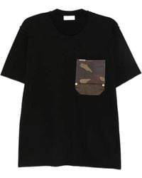 Yes London - Camouflage-Print Pocket T-Shirt - Lyst