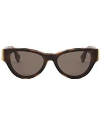 Fendi - Logo-Temple Cat-Eye Sunglasses - Lyst