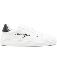 MSGM - Iconic Leather Sneakers - Lyst