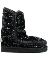 Mou - Sequin-Embellished Boots - Lyst