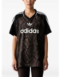 adidas - Snake-Print Logo-Print T-Shirt - Lyst