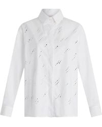 Liu Jo - Rhinestone Poplin Shirt - Lyst
