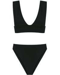 Isolda Cut-out Bikini Set - Black