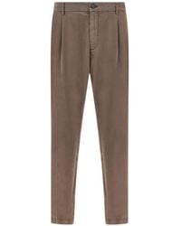 Paul & Shark - X-Soft Garment-Dyed Pleated Trousers - Lyst