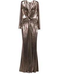 Cristallini - Liora Knot Long-Sleeve Maxi Dress - Lyst