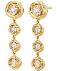 Yoj - Carlo Crystal Drop Earrings - Lyst