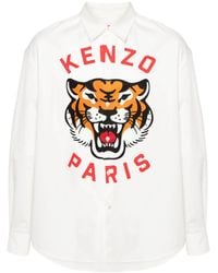 KENZO - Tiger Print Shirt - Lyst
