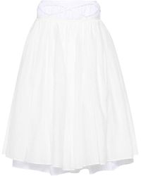 Quira - Layered Cotton Midi Skirt - Lyst