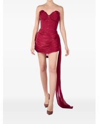 ANDREEA VENECIUC - Ruched Corset-Style Mini Dress - Lyst