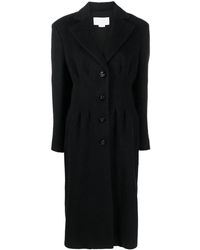 Genny - Pleat-Detail Single Breasted Coat - Lyst