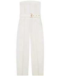 ARMANI EXCHANGE - Belted-Waist Strapless Jumpsuit - Lyst