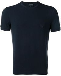 Giorgio Armani - Stretch Viscose Jersey Crew Neck T-Shirt - Lyst