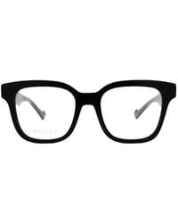 Gucci - Double G Square-Frame Glasses - Lyst
