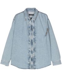 Y. Project - Denim Shirt With Embroidery - Lyst