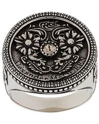 Alexander McQueen Anillo con diseño grabado - Multicolor