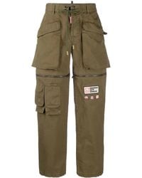 DSquared² - Patch-Detail Tapered Cargo Trousers - Lyst
