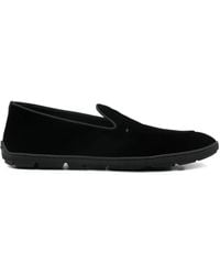Giorgio Armani - Velvet Slip-On Sneakers - Lyst