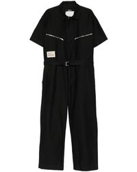 Song For The Mute - X Birkenstock Belted Zip-Pocket Jumpsuit - Lyst