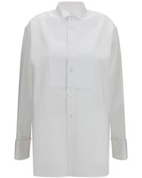 Saint Laurent - Bib-Front Cotton Shirt - Lyst