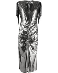 ROTATE BIRGER CHRISTENSEN Metallic Midi-jurk - Zwart