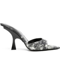 The Attico - 100Mm Bleached-Effect Pointed-Toe Sandals - Lyst
