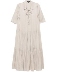Barbara Bui - Tiered Lace-Up Midi Dress - Lyst