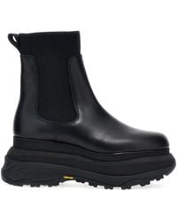 Sacai - Chelsea Leather Ankle Boots - Lyst