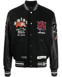 Amiri - Logo-patch Varsity Jacket - Lyst