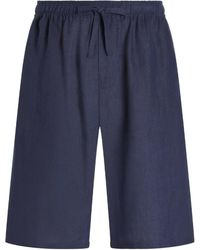 Dolce & Gabbana - Bermudas Aus Leinen Mit Dg-Logostickerei - Lyst