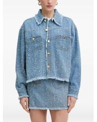 Guess - Frayed Buttoned Jacket - Lyst