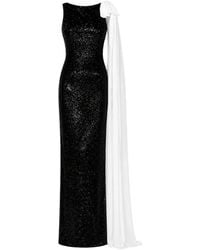 ROSERRY - Kylie Bow-Detailed Sequin-Embellished Maxi Dress - Lyst