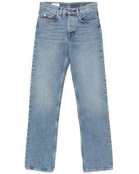 Off-White c/o Virgil Abloh - Logo-Patch Straight-Leg Jeans - Lyst