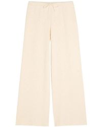 Suzie Kondi - Drawstring Wide-Leg Cotton Trousers - Lyst