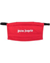 Palm Angels Mundschutz mit Logo-Print - Rot
