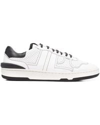 Lanvin - Perforated-Panel Leather Sneakers - Lyst