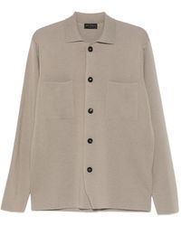 Dell'Oglio - Overhemd Met Zak En Knoop - Lyst