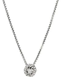 David Yurman - Sterling Petite Infinity Diamond Necklace - Lyst