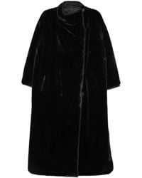Emporio Armani - Faux-Fur Side-Button Coat - Lyst