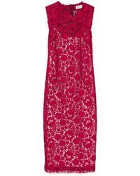 P.A.R.O.S.H. - Macramé Midi Dress - Lyst