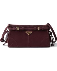 Prada - Small Suede Bonnie Top-Handle Bag - Lyst