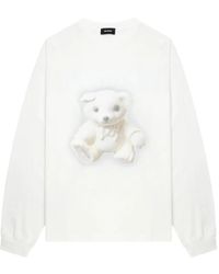 we11done - Teddy-Print Long-Sleeve Top - Lyst