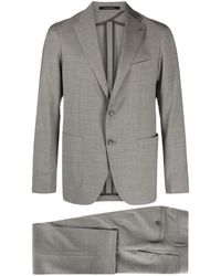 Tagliatore - "montecarlo" Suit In Gray Wool Twill - Lyst
