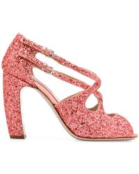 Miu Miu Sandales pailletées - Rose