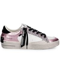 Crime London - Sk8 Deluxe Glitter-Embellished Sneakers - Lyst