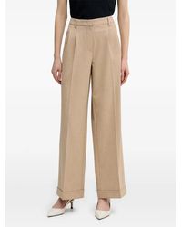 MARC AUREL - Pleated-Detail Turn-Up-Cuff Trousers - Lyst