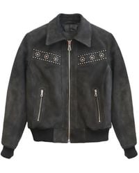 HTC - Francisville Studded Suede Jacket - Lyst